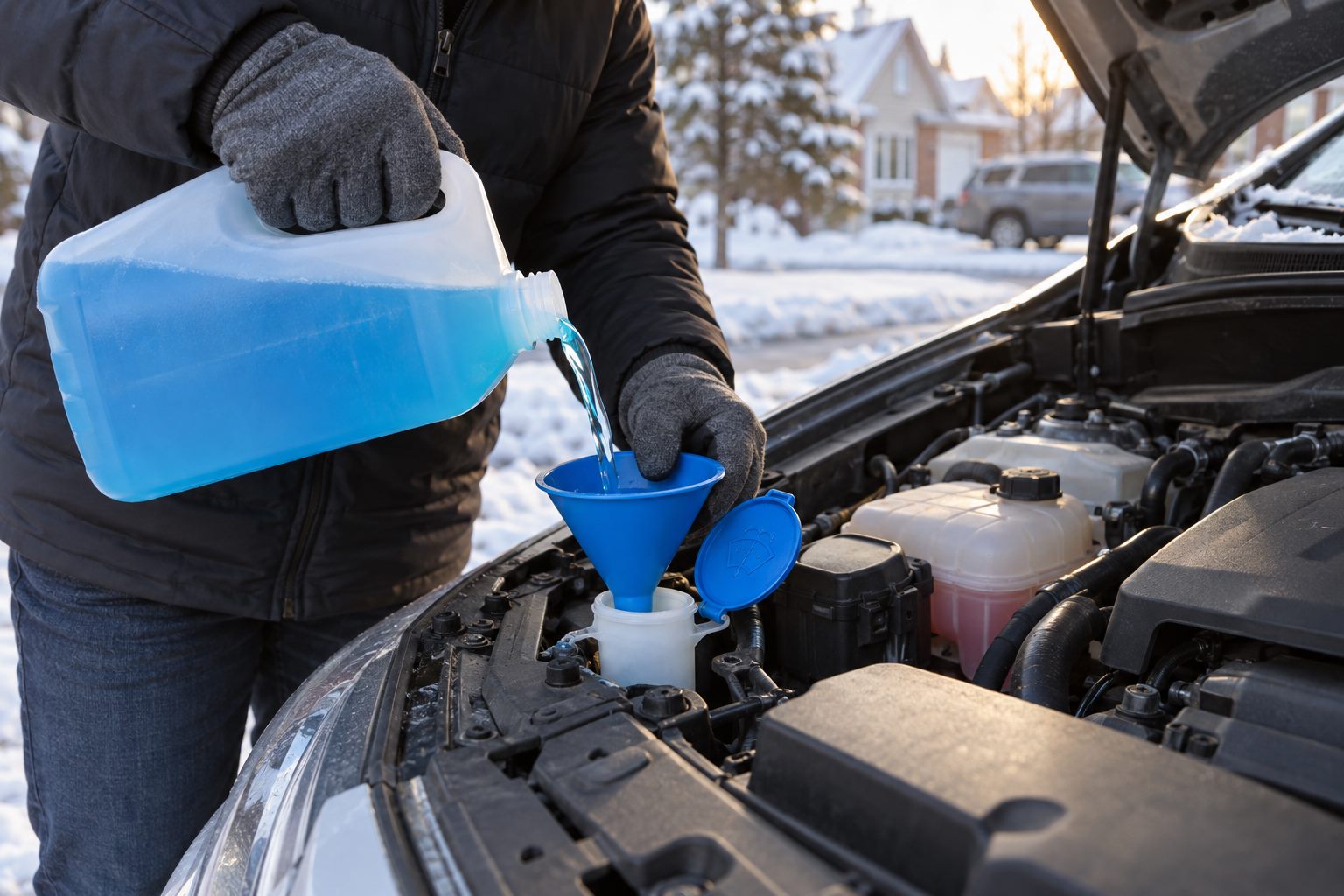 Refilling an empty reservoir before the first freezing commute